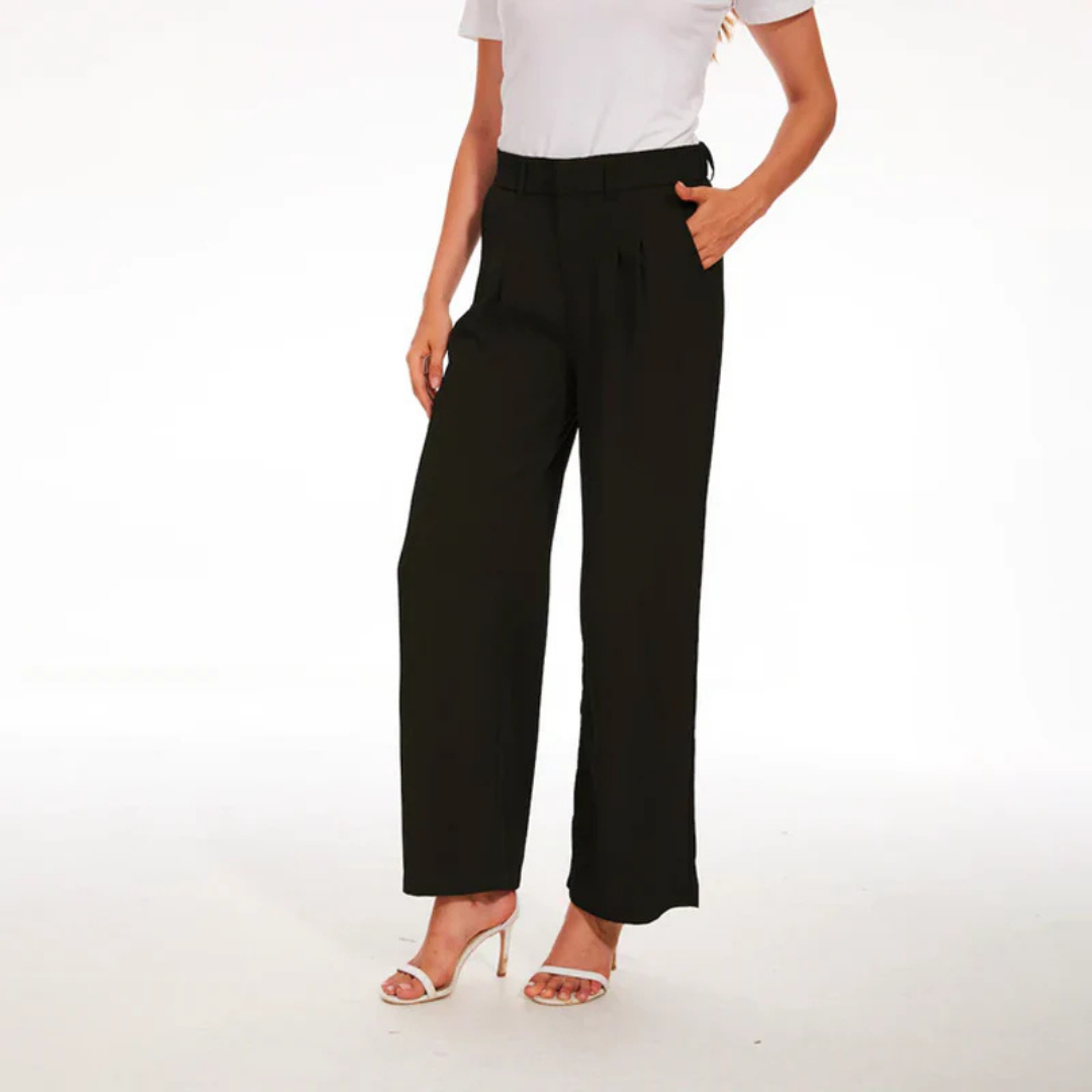 Amelia | Women's High-Waist Wide-Leg Trousers
