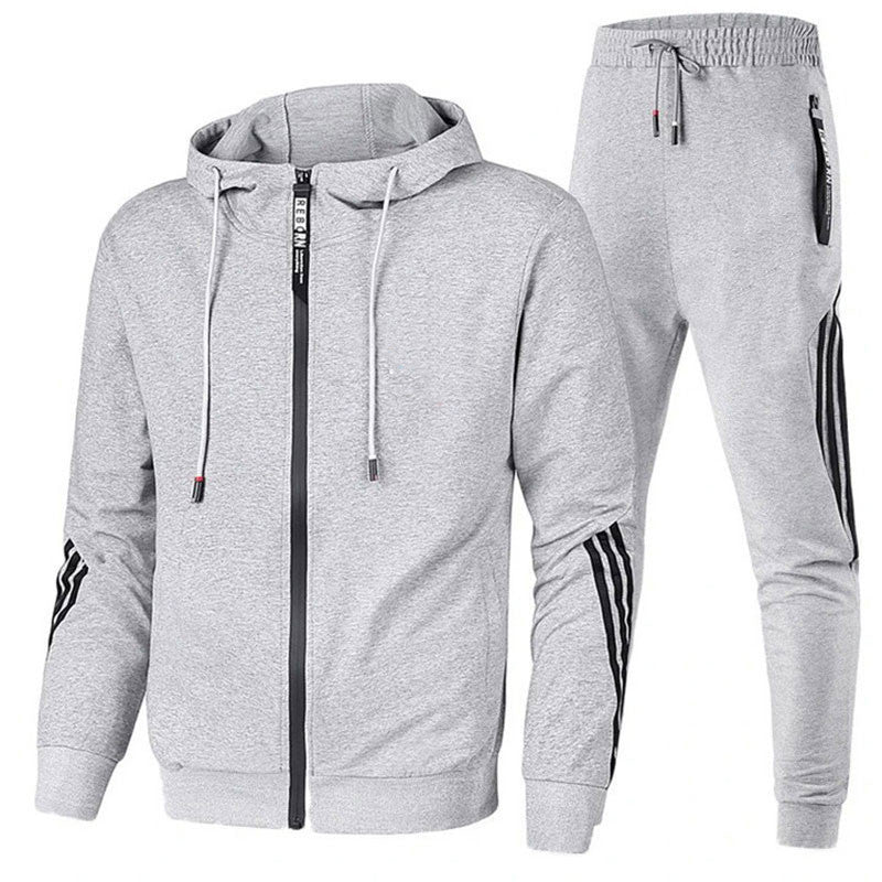 Liam | Men's Striped Hoodie And Jogger Set