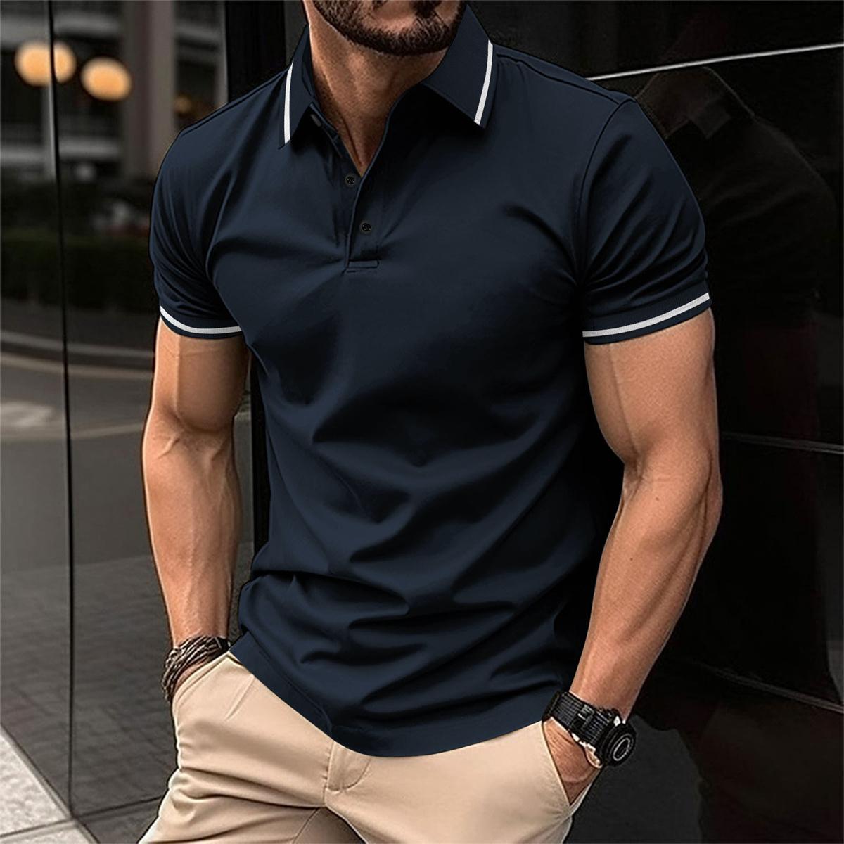 Ethan | Men's Slim Fit Short Sleeve Polo Shirt