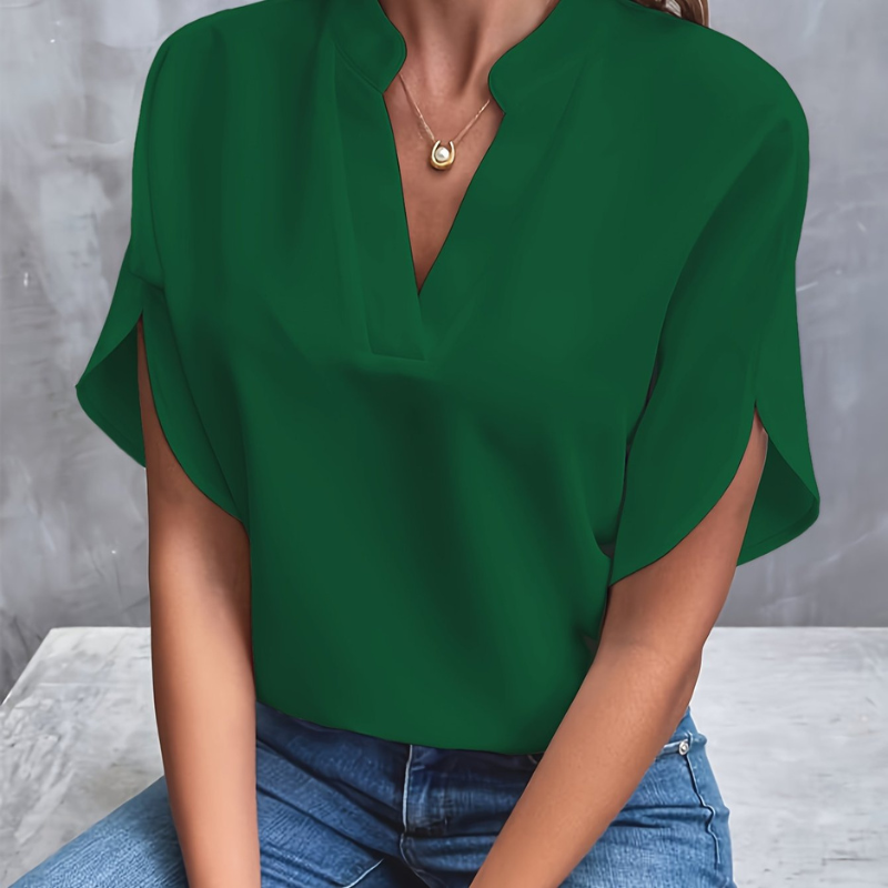Ariana | Women's V-Neck Flutter Sleeve Blouse