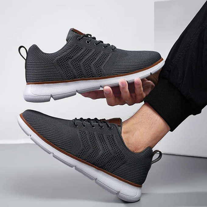 Owen | Men's Knit Lace-Up Walking Sneakers