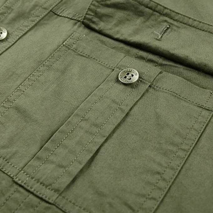 Aaron | Men's Utility Button Up Cargo Shirt