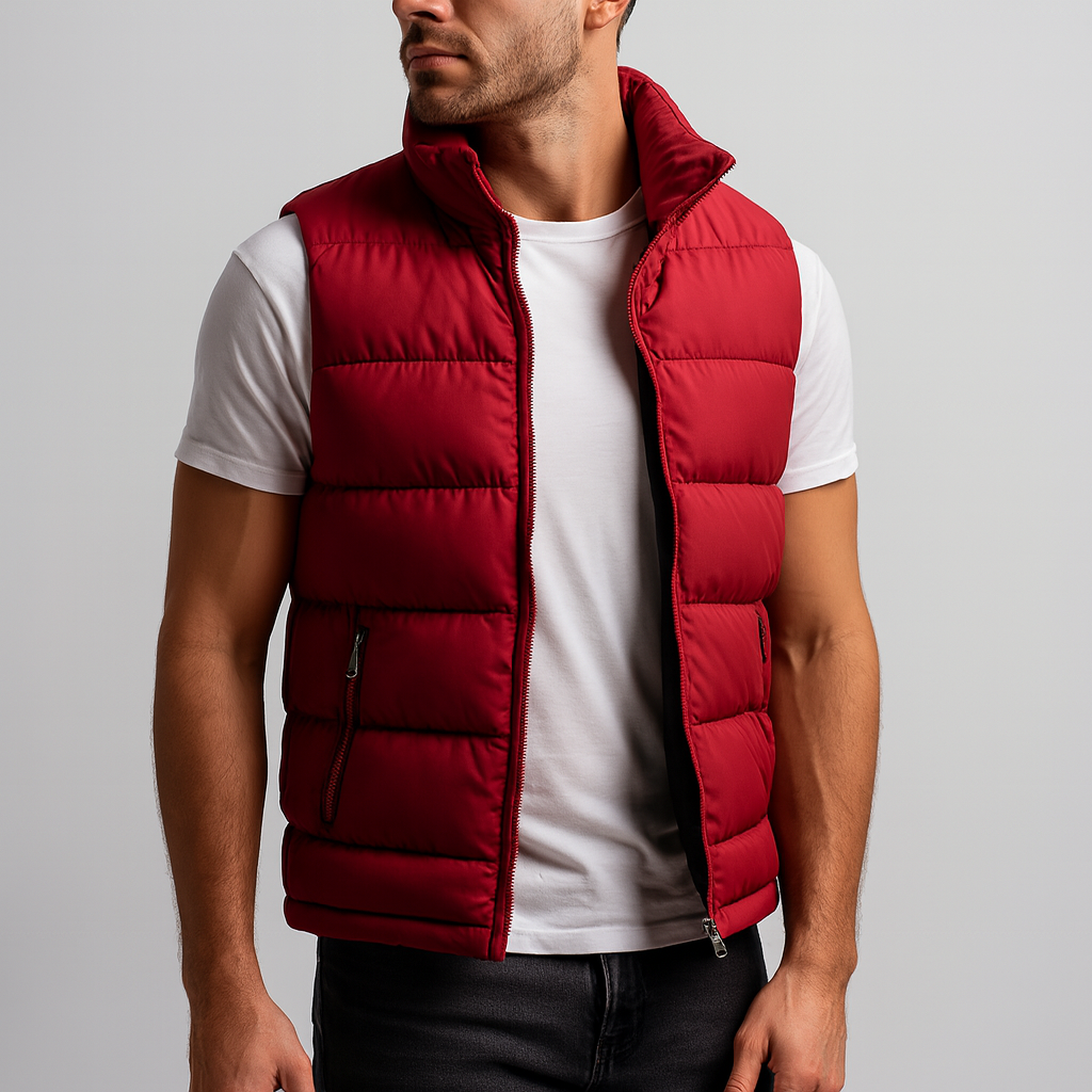 Evan | Men's Padded Zip-Up Utility Vest
