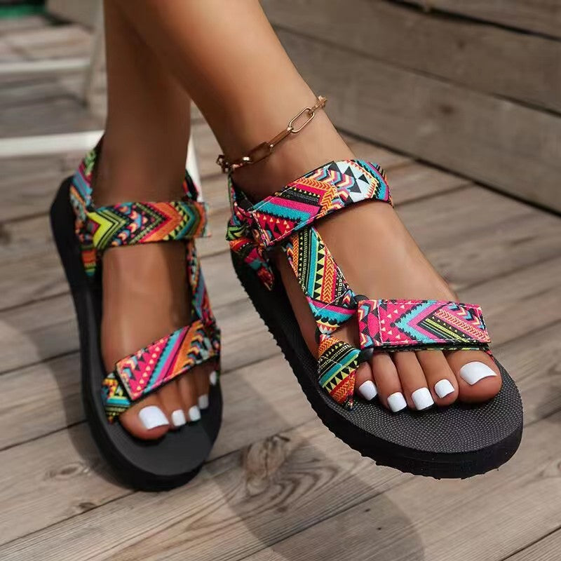 Arielle | Women's Boho Printed Open Toe Sandals