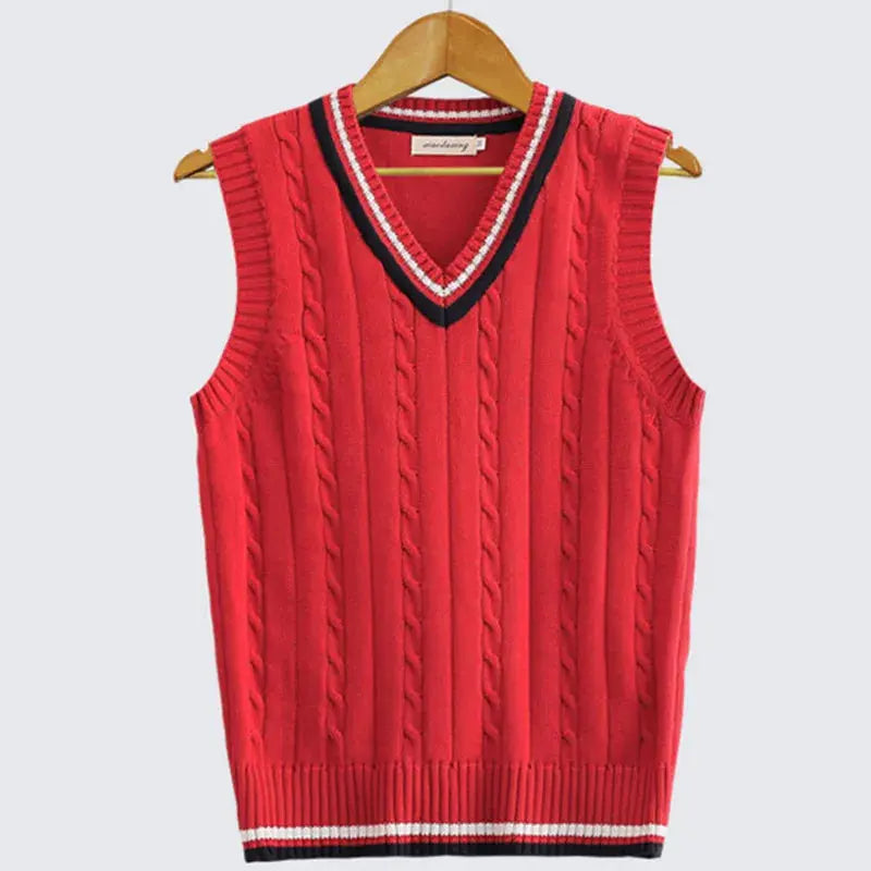 Nathan | Men's Cable Knit Sleeveless Sweater Vest