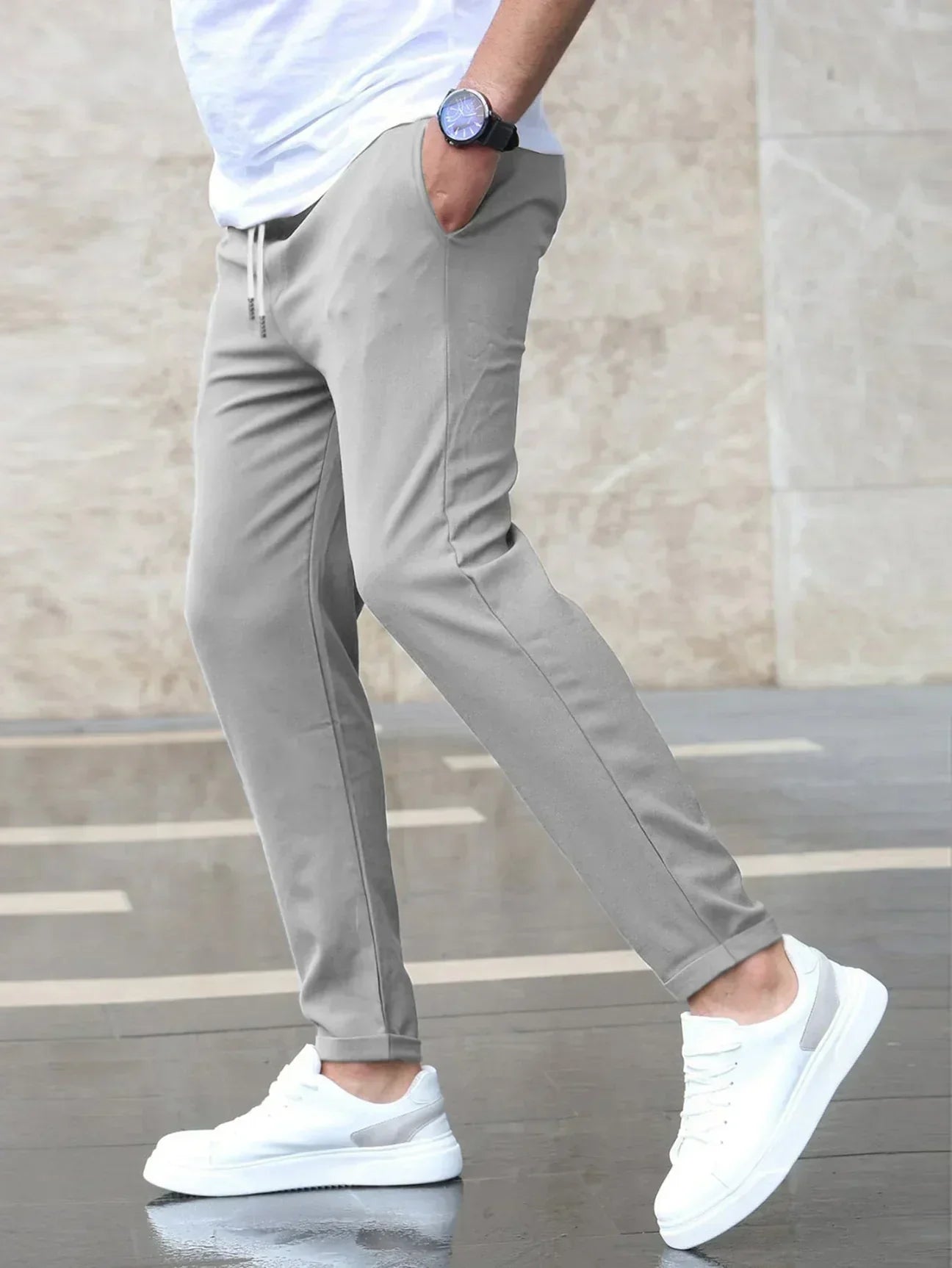 Nathan | Men's Slim-Fit Casual Trousers