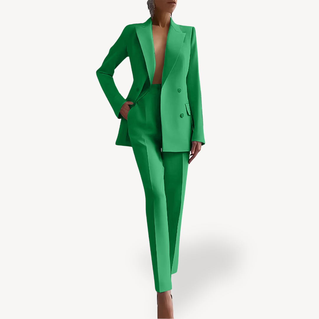 Amelia | Women's Double-Breasted Blazer And Pencil Pant Set
