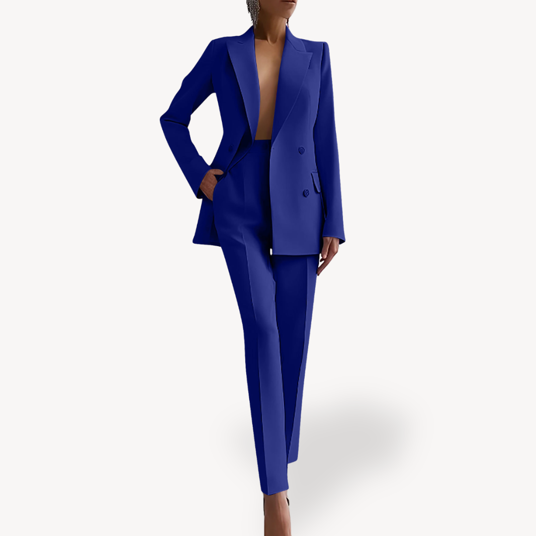 Amelia | Women's Double-Breasted Blazer And Pencil Pant Set