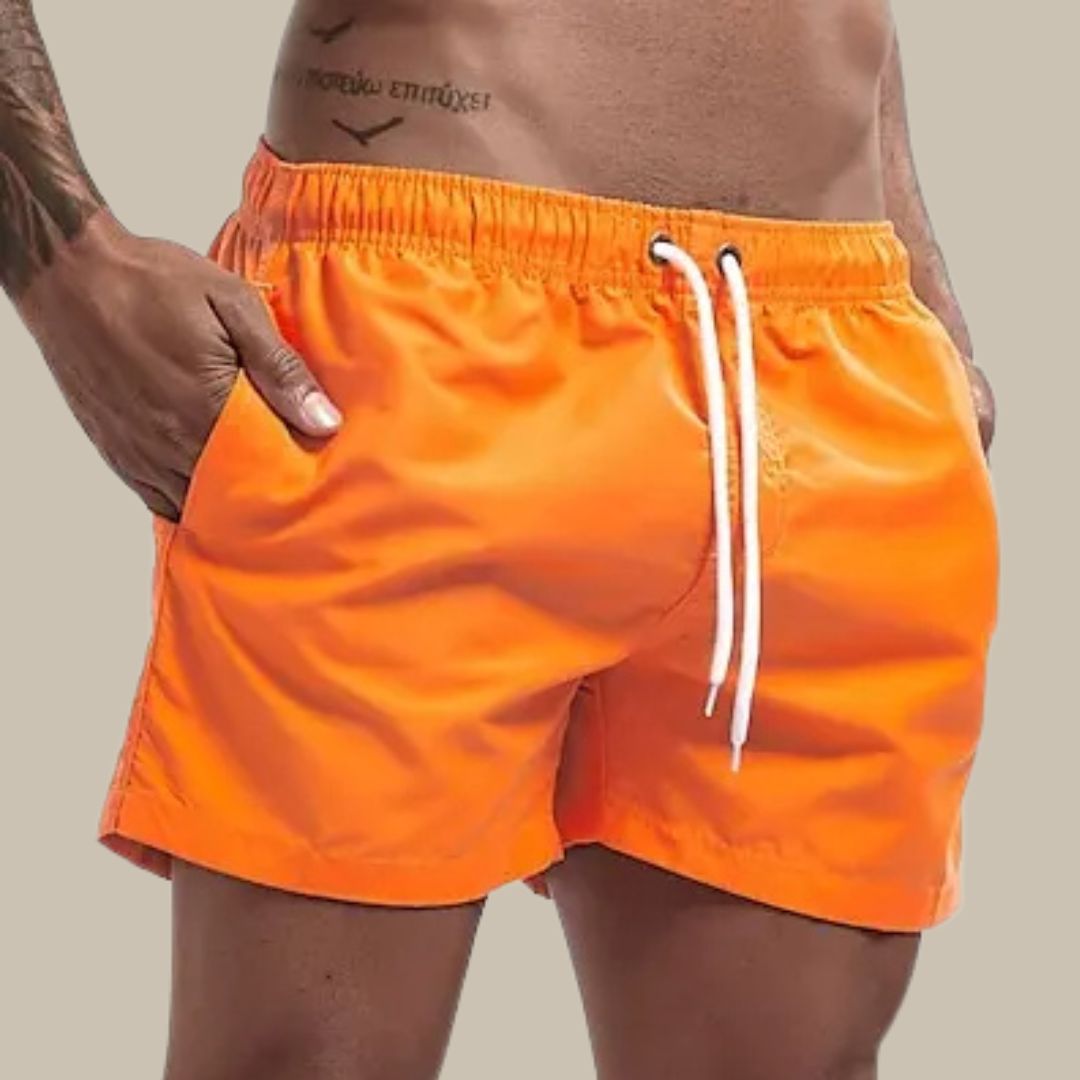 Jason | Men's Drawstring Swim Shorts With Side Pockets