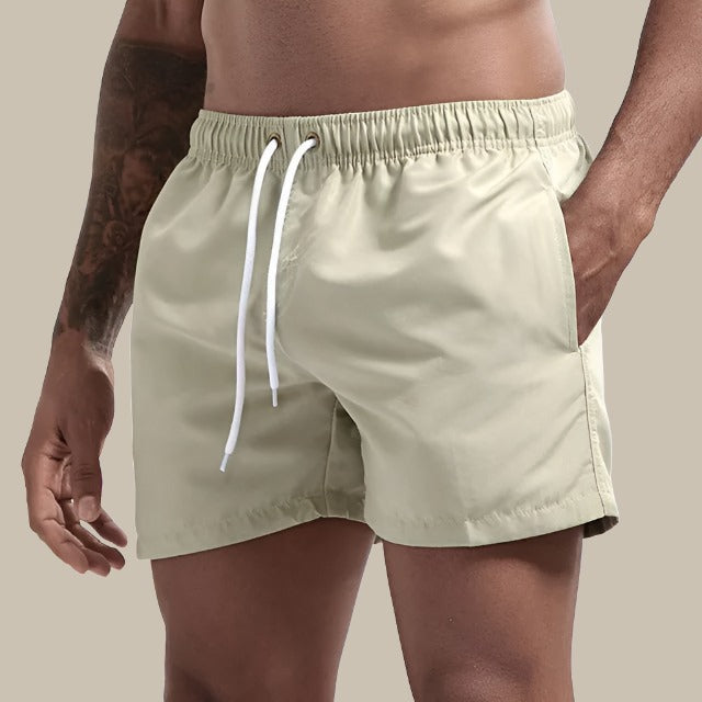 Jason | Men's Drawstring Swim Shorts With Side Pockets