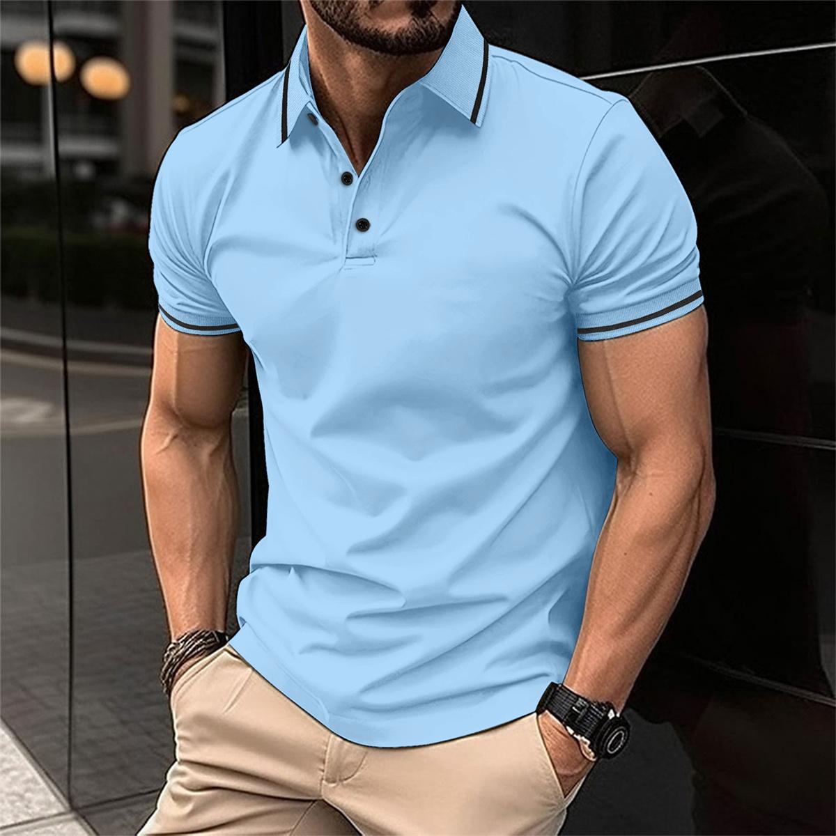 Ethan | Men's Slim Fit Short Sleeve Polo Shirt