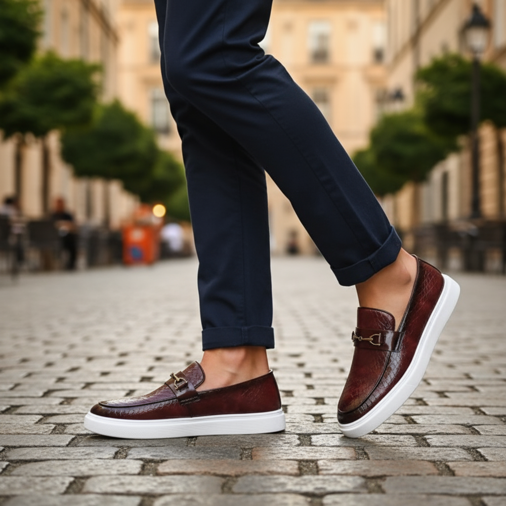 Sebastian | Men's Textured Slip-On Loafers