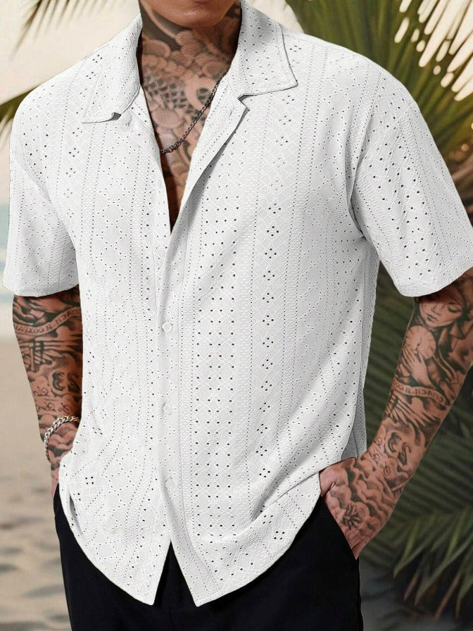 Leo | Men's Open-Knit Short Sleeve Shirt