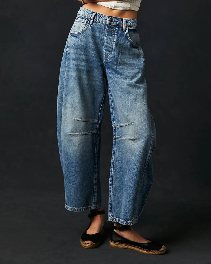 Amelia | Women's Mid-Rise Barrel Leg Jeans