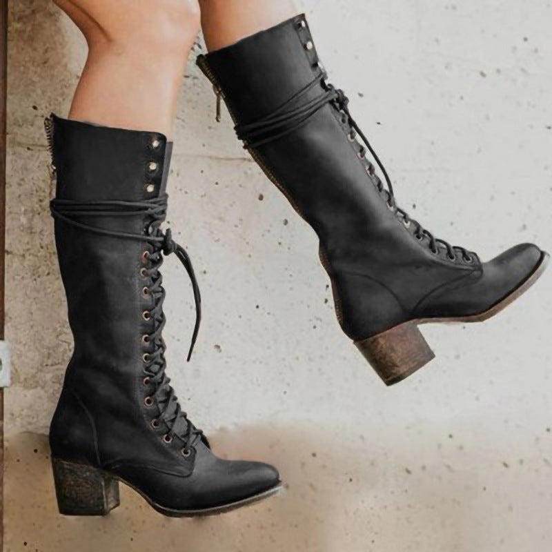 Aurora | Women's Lace-Up Knee-High Boots