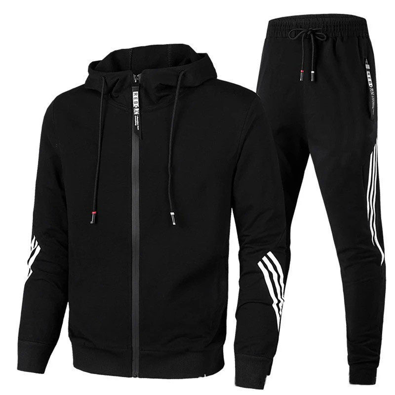 Liam | Men's Striped Hoodie And Jogger Set