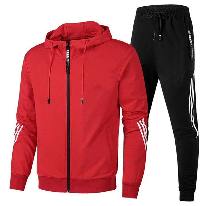 Liam | Men's Striped Hoodie And Jogger Set