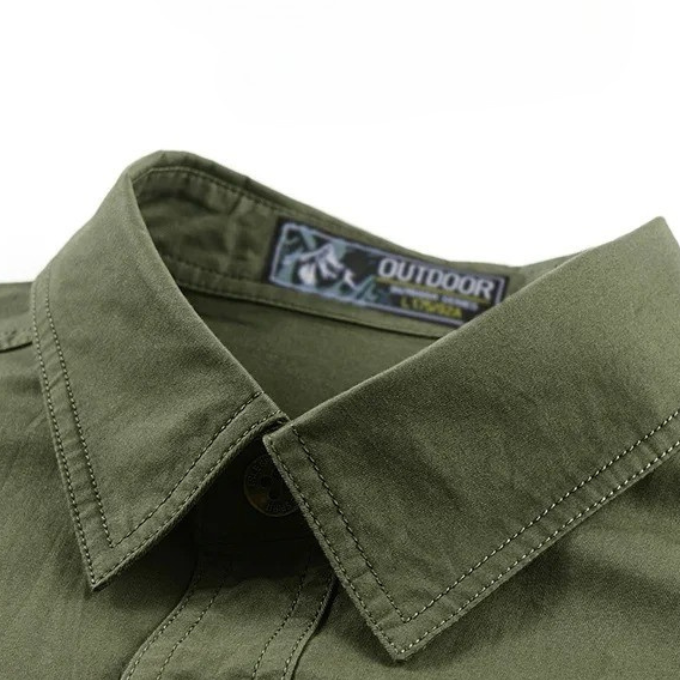 Aaron | Men's Utility Button Up Cargo Shirt