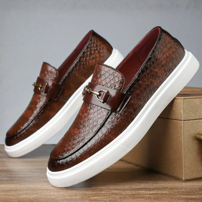 Sebastian | Men's Textured Slip-On Loafers