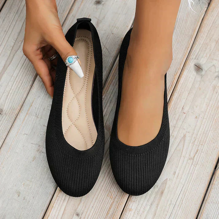 Ava | Women's Knit Slip-On Ballet Flats