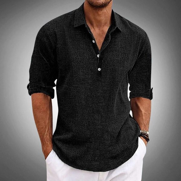 Caleb | Men's Casual Button Neck Shirt