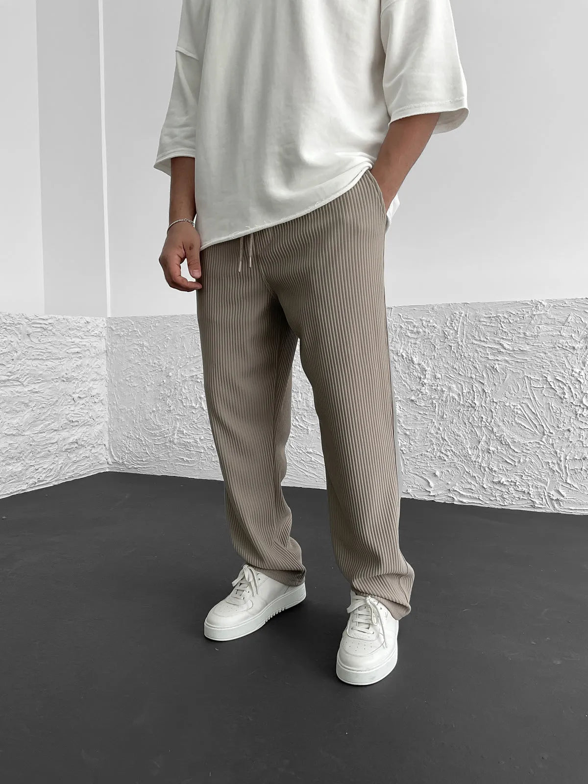 Evan | Men's Ribbed Drawstring Casual Pants