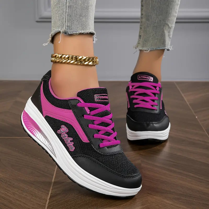 Ariana | Women's Platform Sole Lace Up Sneakers
