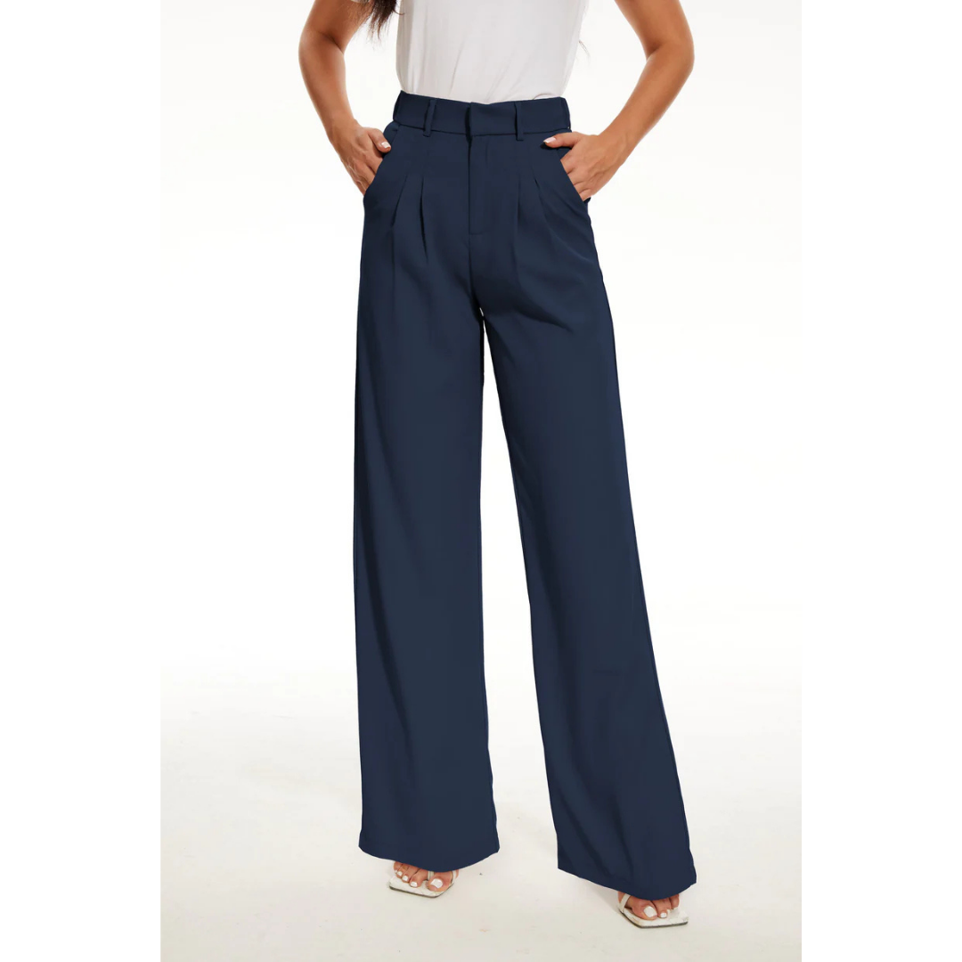 Amelia | Women's High-Waist Wide-Leg Trousers