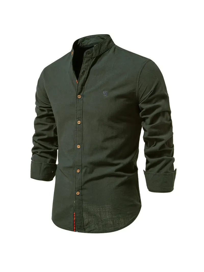 Arjun | Men's Mandarin Collar Shirt