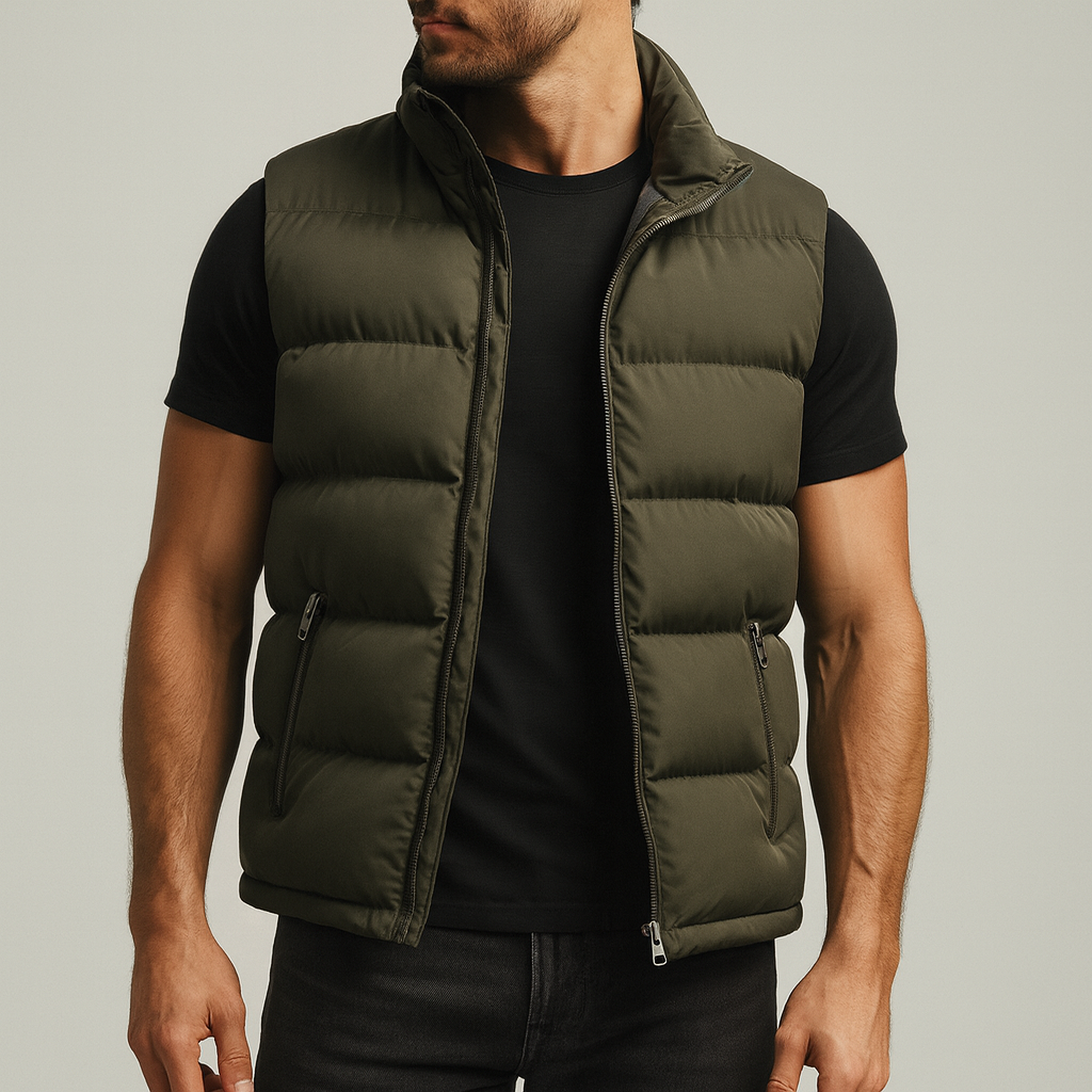 Evan | Men's Padded Zip-Up Utility Vest