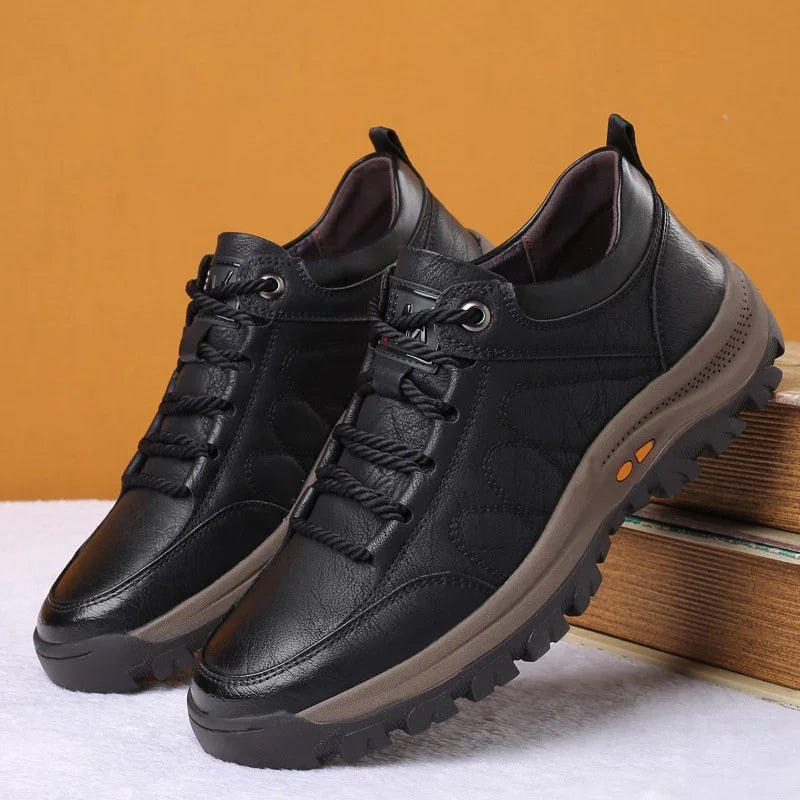 Victor | Men's Leather Lace-Up Casual Shoes