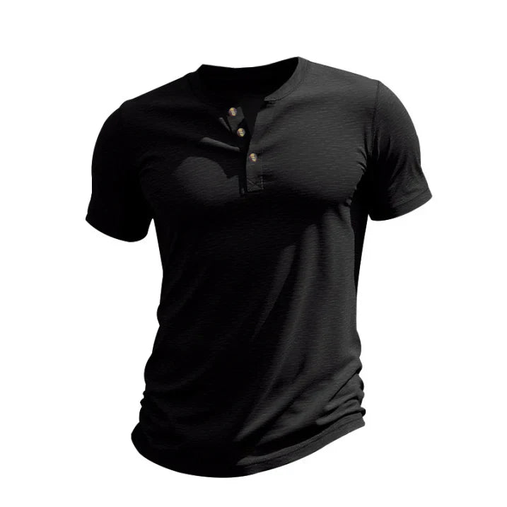 Caleb | Men's Short Sleeve Casual Henley T-Shirt