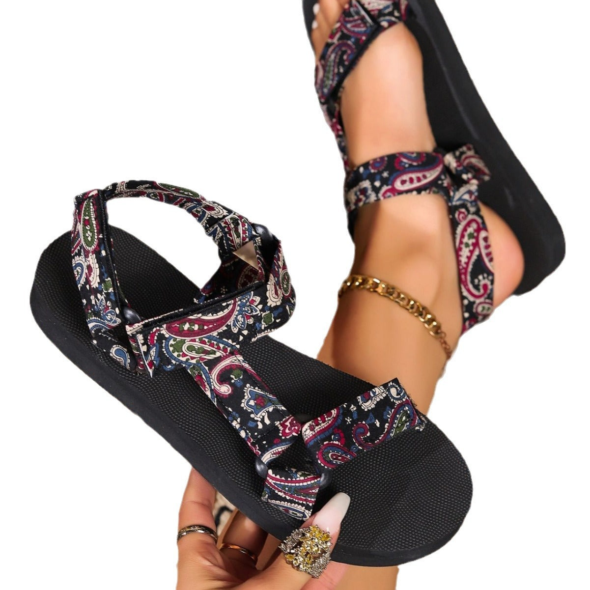 Arielle | Women's Boho Printed Open Toe Sandals