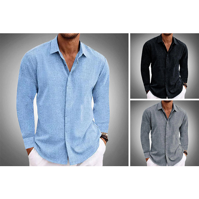 Mateo | Men's Linen Button-Up Shirt