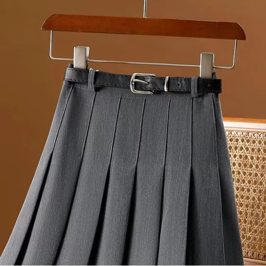 Claudia | Women's High Waist Pleated Midi Skirt