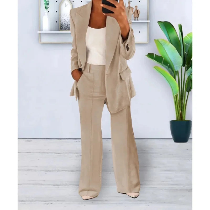 Amelia | Women's Tailored Wide-Leg Pant Suit