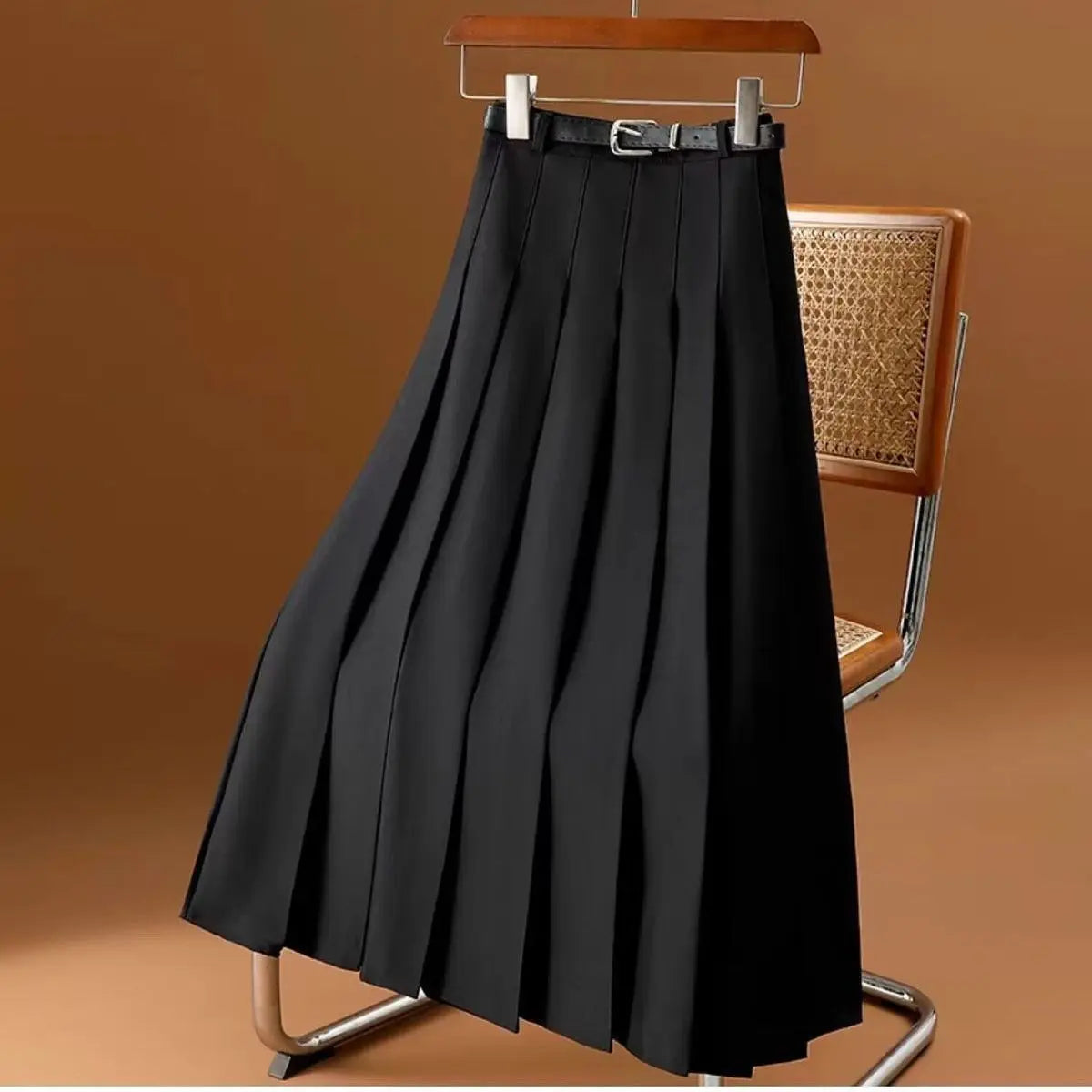 Claudia | Women's High Waist Pleated Midi Skirt