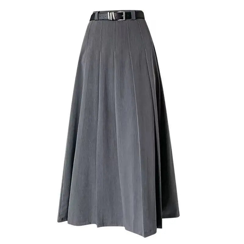 Claudia | Women's High Waist Pleated Midi Skirt