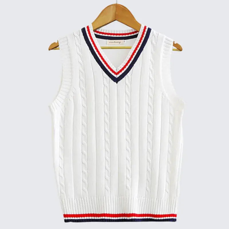 Nathan | Men's Cable Knit Sleeveless Sweater Vest