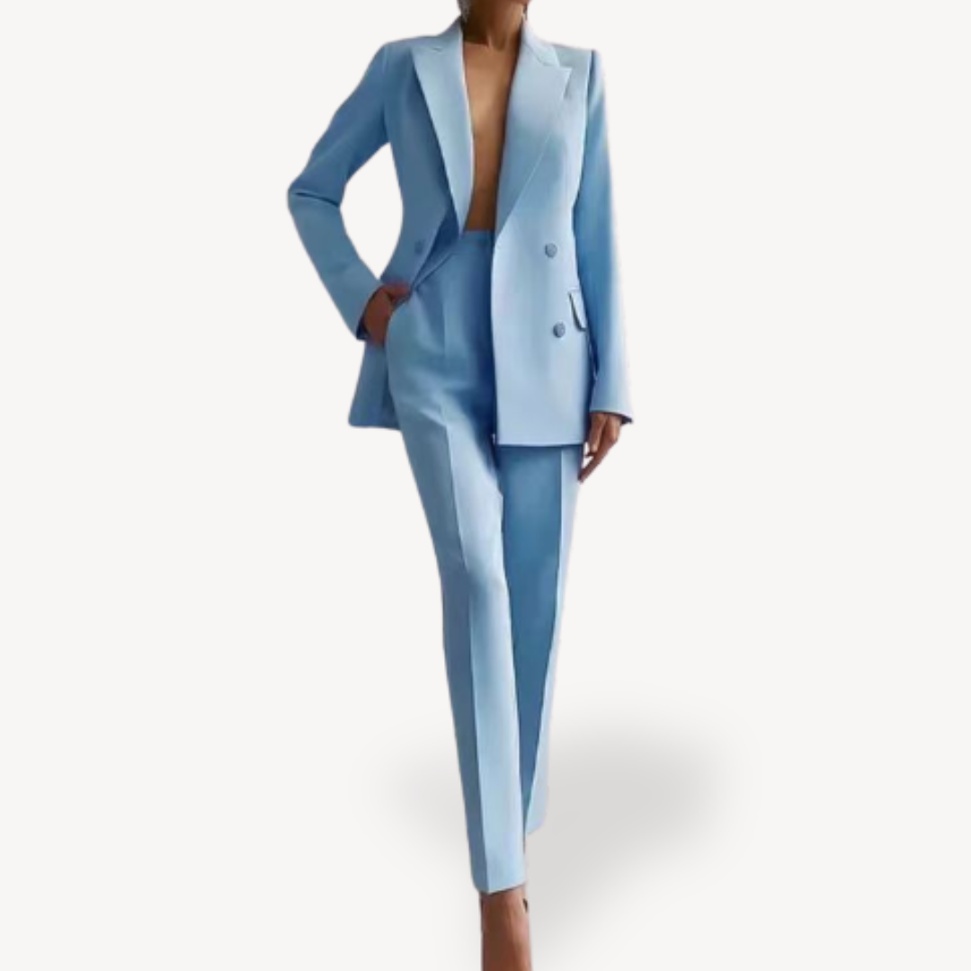 Amelia | Women's Double-Breasted Blazer And Pencil Pant Set