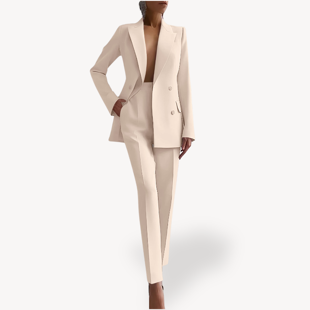 Amelia | Women's Double-Breasted Blazer And Pencil Pant Set