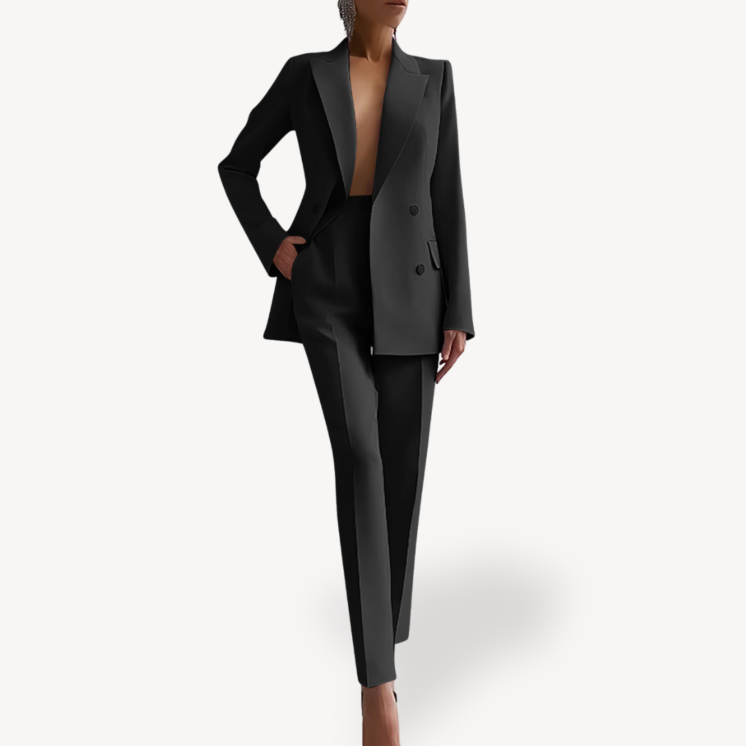 Amelia | Women's Double-Breasted Blazer And Pencil Pant Set
