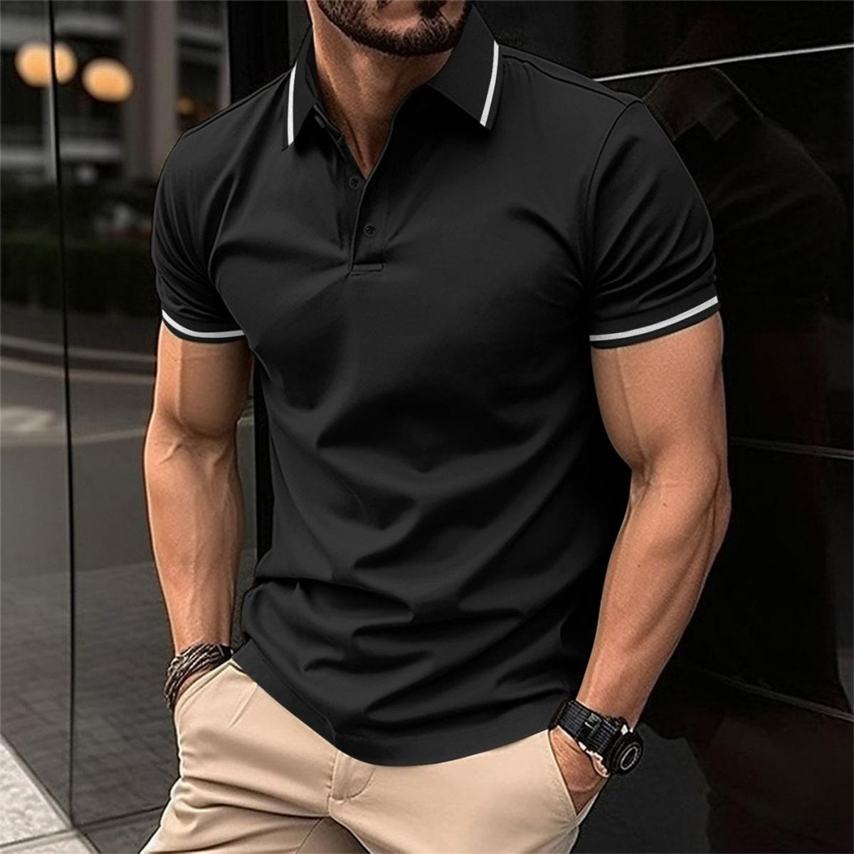 Ethan | Men's Slim Fit Short Sleeve Polo Shirt