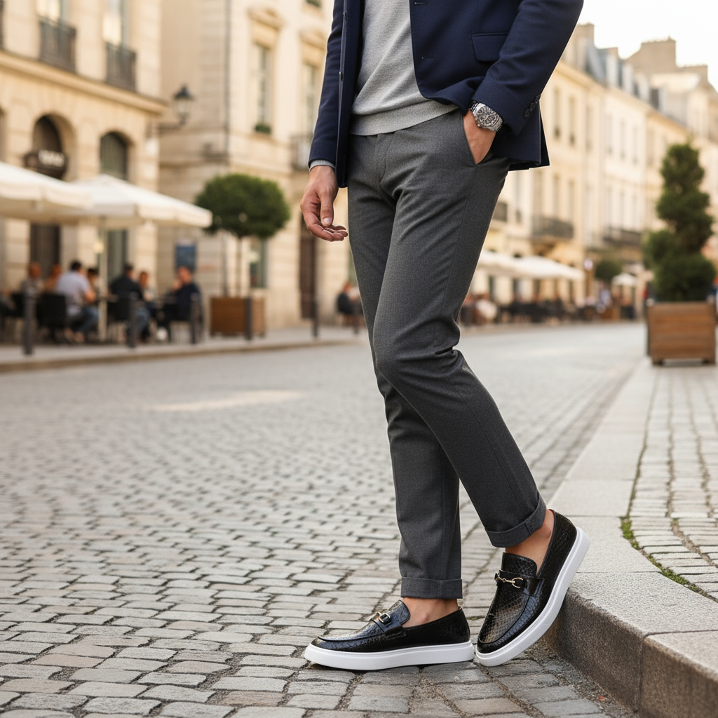 Sebastian | Men's Textured Slip-On Loafers