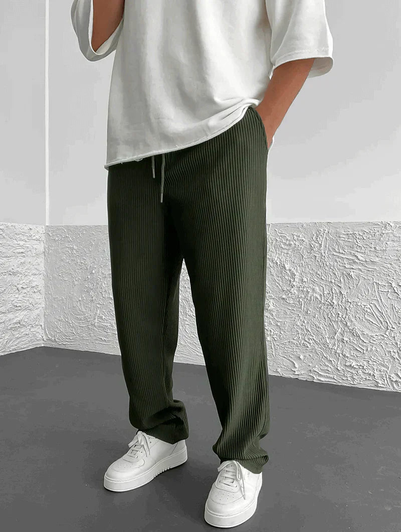 Evan | Men's Ribbed Drawstring Casual Pants
