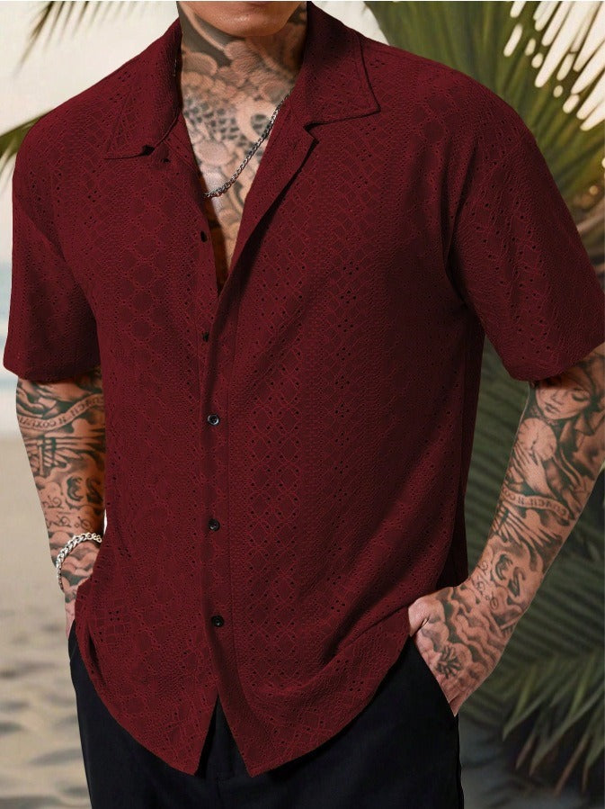 Leo | Men's Open-Knit Short Sleeve Shirt