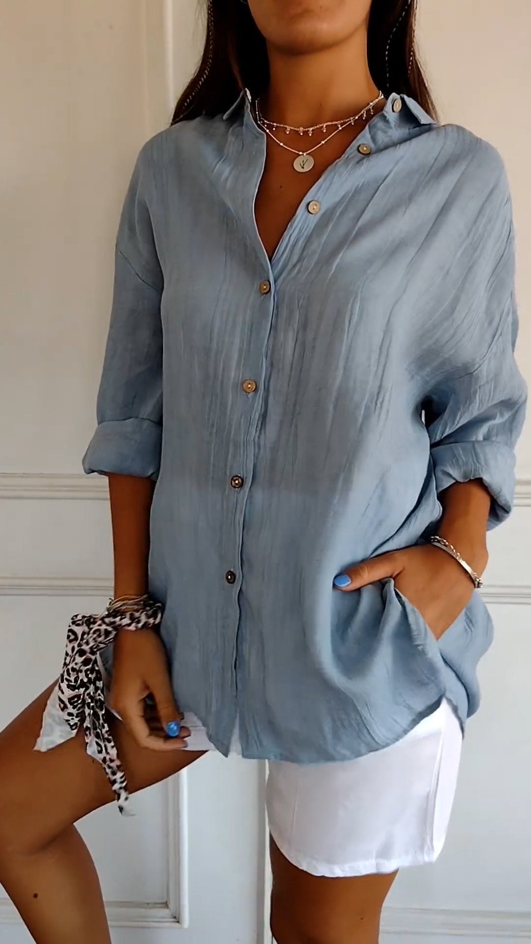 Avery | Women's Button Down Collared Summer Shirt