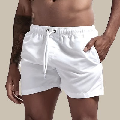 Jason | Men's Drawstring Swim Shorts With Side Pockets